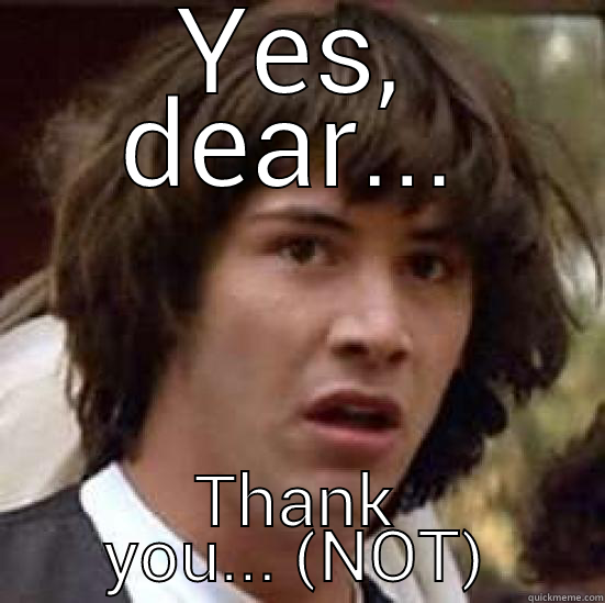 YES, DEAR... THANK YOU... (NOT) conspiracy keanu