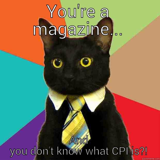 YOU'RE A MAGAZINE... AND YOU DON'T KNOW WHAT CPI IS?! Business Cat