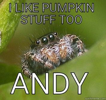 I LIKE PUMPKIN STUFF TOO ANDY Misunderstood Spider