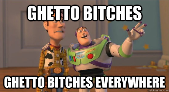 Ghetto bitches ghetto bitches everywhere  Toy Story Everywhere