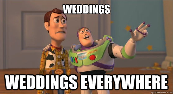 weddings weddings everywhere  Toy Story Everywhere