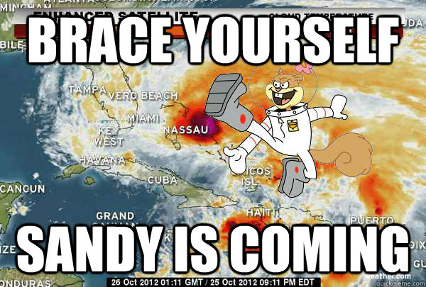 Brace Yourself Sandy is coming  