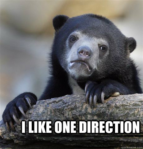  I like One Direction  Confession Bear