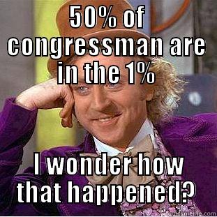 Congressional 1% - 50% OF CONGRESSMAN ARE IN THE 1%  I WONDER HOW THAT HAPPENED? Condescending Wonka