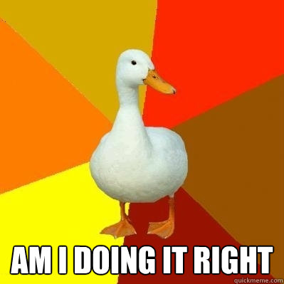  am i doing it right -  am i doing it right  Tech Impaired Duck