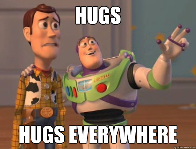 hugs hugs everywhere  Buzz Lightyear