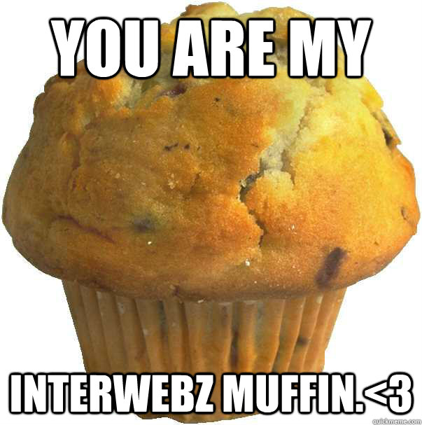 You are my interwebz muffin.<3  