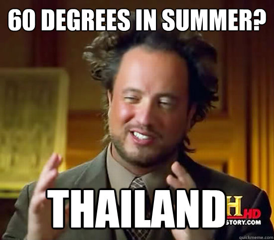 60 degrees in summer? thailand - 60 degrees in summer? thailand  Ancient Aliens