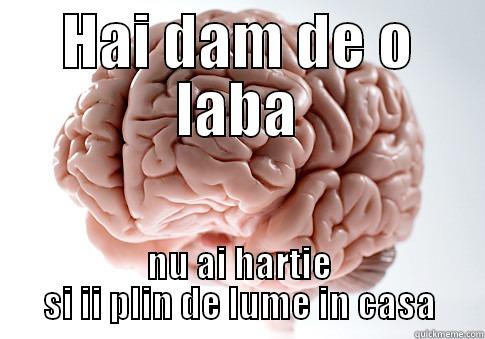 HAI DAM DE O LABA NU AI HARTIE SI II PLIN DE LUME IN CASA Scumbag Brain