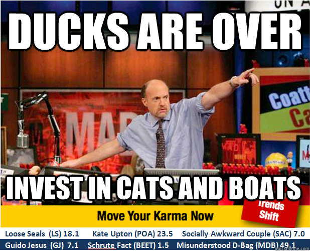 Ducks are over Invest in cats and boats  Jim Kramer with updated ticker