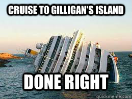 cruise to gilligan's island done right  Costa Concordia