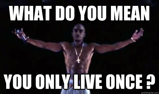 what do you mean You Only live once ? - what do you mean You Only live once ?  tupac yolo meme