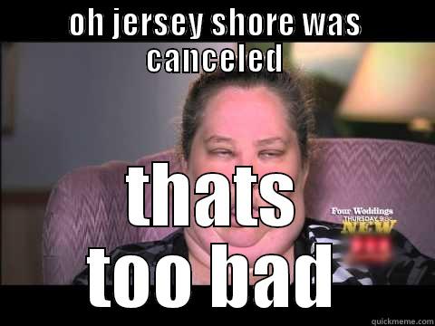 OH JERSEY SHORE WAS CANCELED THATS TOO BAD Misc