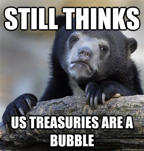 still thinks us treasuries are a bubble - still thinks us treasuries are a bubble  Confession Bear