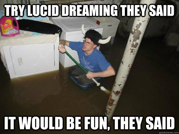 Try Lucid dreaming they said It would be fun, they said  Laundry Room Viking