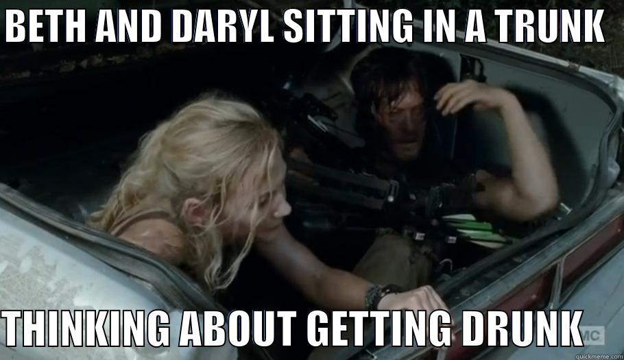 The Walking Dead - BETH AND DARYL SITTING IN A TRUNK    THINKING ABOUT GETTING DRUNK     Misc