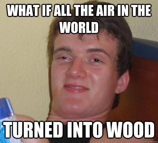 What if all the air in the world Turned into wood - What if all the air in the world Turned into wood  10 Guy