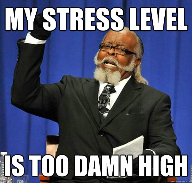 My stress level Is too damn high  Jimmy McMillan