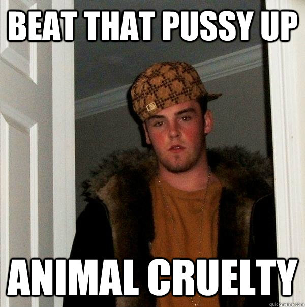 Beat that pussy up animal cruelty  Scumbag Steve