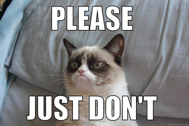 PLEASE JUST DON'T Grumpy Cat