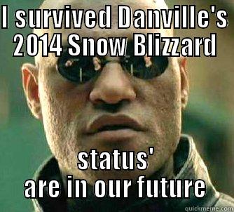 I SURVIVED DANVILLE'S 2014 SNOW BLIZZARD STATUS' ARE IN OUR FUTURE Matrix Morpheus