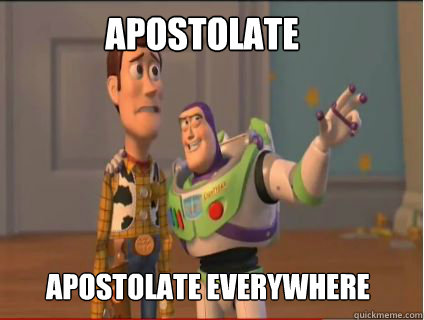 Apostolate apostolate everywhere  woody and buzz