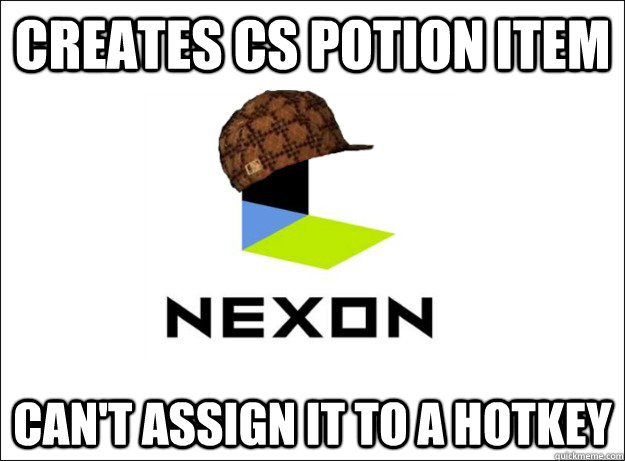 creates CS potion item can't assign it to a hotkey  