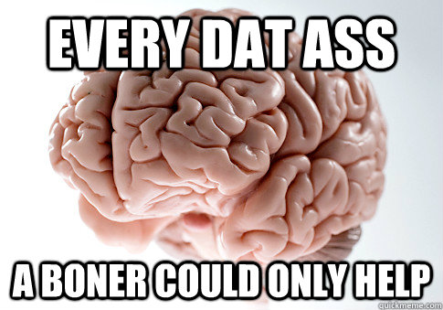 EVERY DAT ASS A BONER COULD ONLY HELP  Scumbag Brain