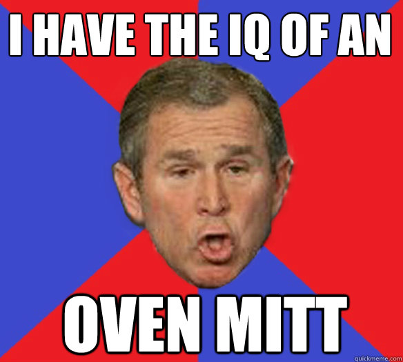 i have the Iq of an oven mitt  George Bushisms