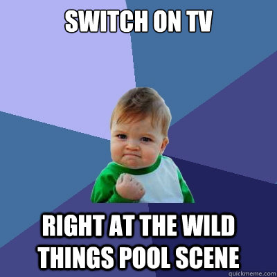 switch on TV right at the wild things pool scene - switch on TV right at the wild things pool scene  Success Kid