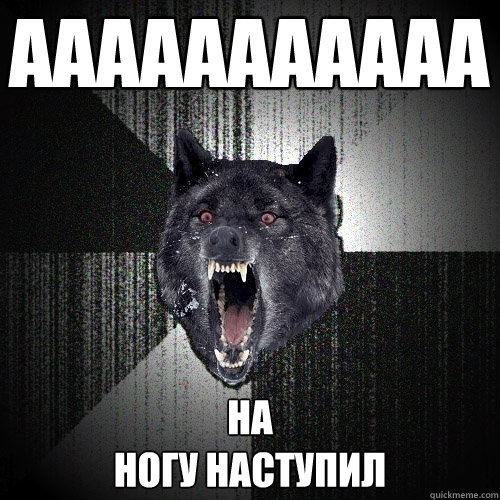 ААААААААААА НА
Ногу наступил  Insanity Wolf