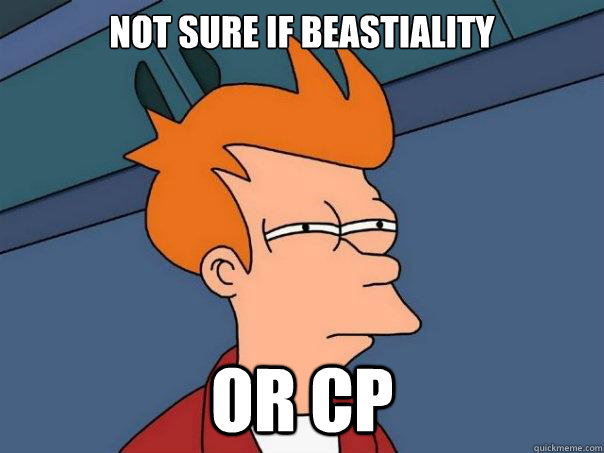 Not sure if beastiality or CP  Futurama Fry