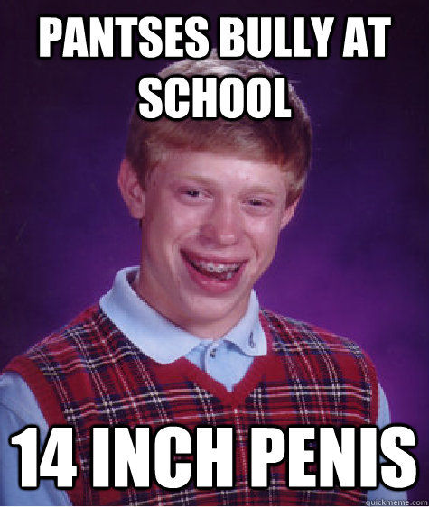 Pantses bully at school 14 inch penis  Bad Luck Brian