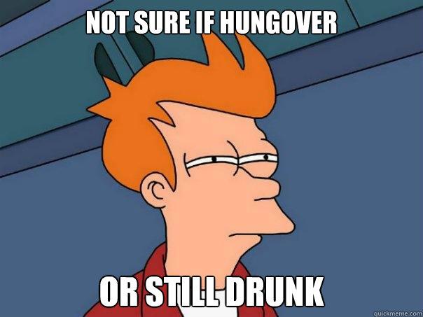 Not sure if hungover Or still drunk - Not sure if hungover Or still drunk  Futurama Fry