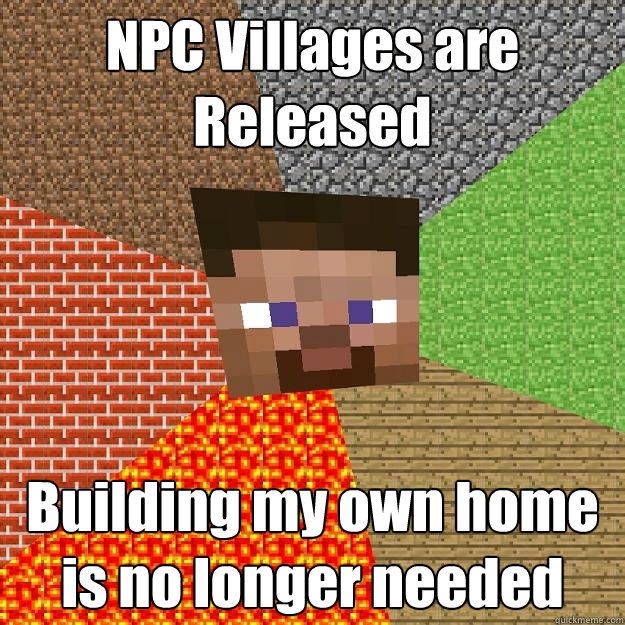 NPC Villages are Released Building my own home is no longer needed  Minecraft