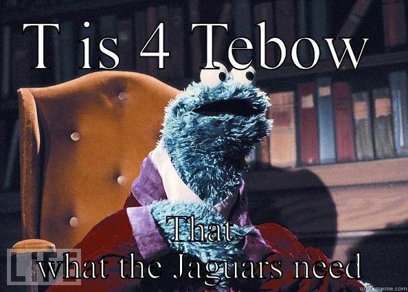 T IS 4 TEBOW THAT WHAT THE JAGUARS NEED Cookie Monster