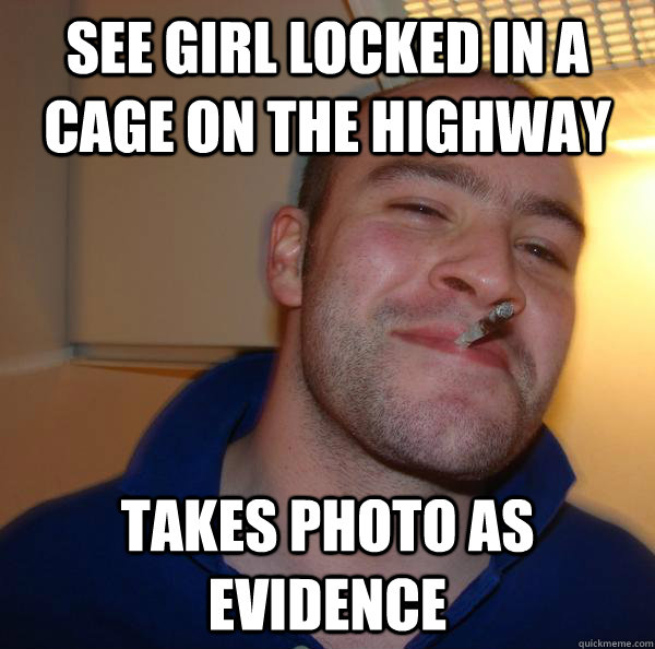 See girl locked in a cage on the highway takes photo as evidence - See girl locked in a cage on the highway takes photo as evidence  Misc