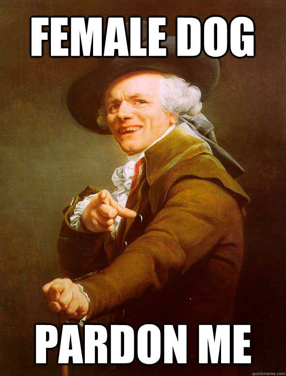 Female Dog Pardon Me  Joseph Ducreux