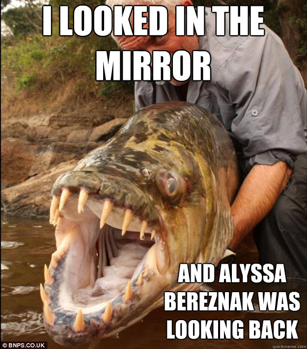 I looked in the mirror And Alyssa Bereznak was looking back  Comedy Fish