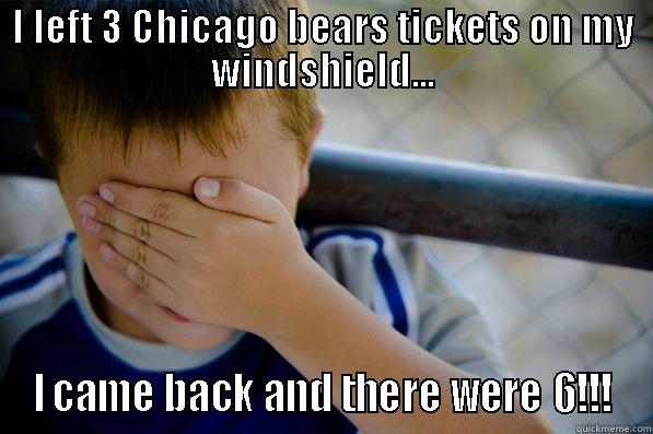 I LEFT 3 CHICAGO BEARS TICKETS ON MY WINDSHIELD... I CAME BACK AND THERE WERE 6!!! Confession kid