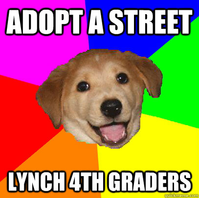 adopt a street Lynch 4th graders  Advice Dog