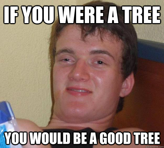 if you were a tree you would be a good tree  10 Guy