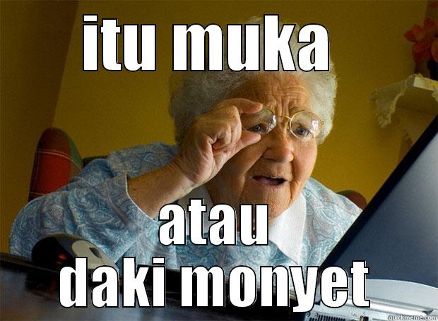 ITU MUKA  ATAU DAKI MONYET Grandma finds the Internet