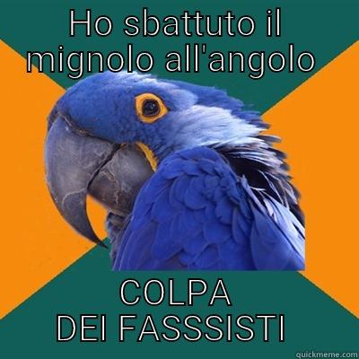 HO SBATTUTO IL MIGNOLO ALL'ANGOLO  COLPA DEI FASSSISTI  Paranoid Parrot