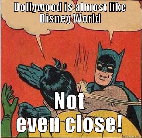 DOLLYWOOD IS ALMOST LIKE DISNEY WORLD NOT EVEN CLOSE! Batman Slapping Robin