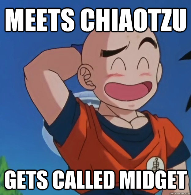 Meets Chiaotzu gets called midget  Bad Luck Krillin