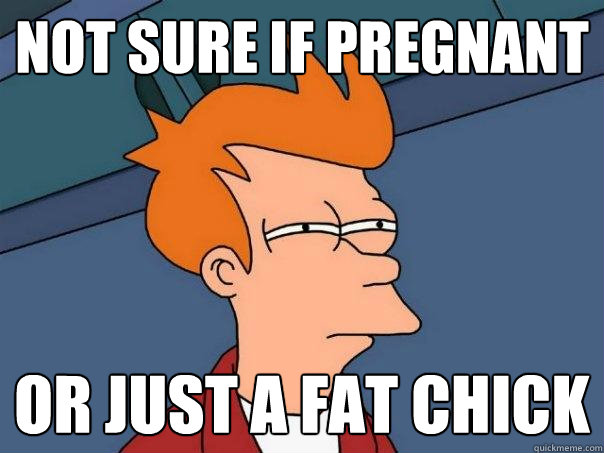 Not sure if pregnant Or just a fat chick  Futurama Fry