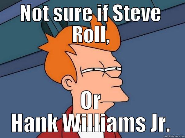 NOT SURE IF STEVE ROLL, OR HANK WILLIAMS JR. Futurama Fry