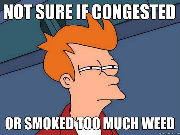 Not Sure If congested Or smoked too much weed  Futurama Fry