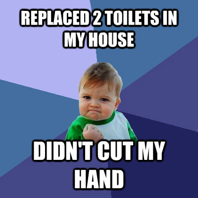 REPLACED 2 TOILETS IN MY HOUSE DIDN'T CUT MY HAND  Success Kid